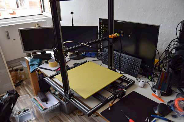Assembling a 3D Printer at my Desk.